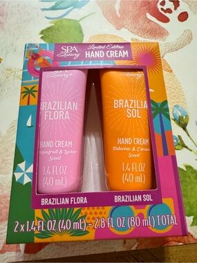 Brazilian Flora & Brazilian Sol Hand Cream Duo - Pink & Orange